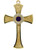 BCR6 is the smaller version of the BCR4. 2 inches by 1.5 Inches by 2.9mm. This cross also comes with Diamonds or a braid and an amethyst center stone. In 14K gold cross weighs 24 grams.