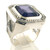 Bishop's precious ring available in sterling or 14 karat gold.  Amethyst is 16 x 12 mm and takes 8  .02 ct diamonds.  Weight in sterling is 29.1 grams and 36.3 grams in 14 karat.