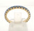 14 karat yellow gold cz wedding band weighing 2.0 grams.  Finger size 7.25