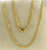 14 karat yellow gold 16 inch solid diamond cut rope necklace weighing 8.1 grams
