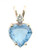 14 karat yellow gold blue topaz and diamond pendant weighing 2.2 grams.  Blue topaz 10 x 10mm   D~.10ct