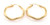 14 karat yellow gold bark finish hoops weighing 3.7 grams