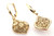 14 karat yellow gold lever back dangle earrings weighing 3.7 grams