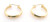 14 karat yellow gold circular hoop earrings weighing 1.5 grams