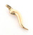 14 karat yellow gold Italian horn weighing 1.4 grams