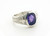 Computer Generated Lady Bishop Ring!  Center stone is a 12 x 10 antique cushion cut amethyst  (other stones available).  Available in 14k call for pricing.  This ring is not able to be customized. Weighs approx 9.1 grams in sterling and 11.5 grams in 14k gold.  Price is for Sterling silver and genuine amethyst