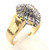 14 karat yellow gold diamond cluster ring weighing 5.4 grams.  Diamonds weigh a total of approx .50 ct.  Finger size 7
