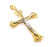 10 karat 2 tone crucifix pendant weighing 5.2 grams
