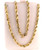 10 karat yellow gold solid diamond cut rope necklace 24 " weighing 25.7 grams