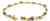 14 karat yellow gold amethyst and diamond bracelet weighing 5.2 grams.  7 Inches in length.