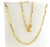 14 karat yellow gold elongated box necklace 20 inches weighing 2.6 grams