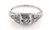 18 karat white gold vintage diamond ring weighing 2.2 grams. Finger size 6.5