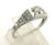 18 karat white gold vintage diamond ring weighing 2.2 grams. Finger size 6.5