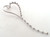 14 karat white gold diamond heart pendant with dangle diamonds weighing ~.50ct tw. weighs 6.4 grams