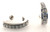 14 karat white gold half hoop diamond earrings weighing 7.3 grams.  Diamonds weigh approx 1.0 ct tw