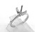 14 karat white gold solitaire engagement ring weighing 2.3 grams. Finger size 5.25
