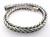 sterling silver square foxtail heavy bracelet weighing 47.7 grams.  8 inches in length