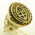 This is the BR130.  This ring comes in various ways.  It comes with a raised gold cross or a cabachon stone or a sterling silver with a gold braid, or you can add your seal to the top.  Please see the drop down menu for your various options and pricing.  The overall length of the ring is 24mm.  This ring comes with crosses on both sides. Feel free to call the store at 440-446-0099 to discuss any other options. This is the BR130.  This ring comes in various ways.  It comes with a raised gold cross or a cabachon stone or a sterling silver with a gold braid, or you can add your seal to the top.  Please see the drop down menu for your various options and pricing.  The overall length of the ring is 24mm.  This ring comes with crosses on both sides. Feel free to call the store at 440-446-0099 to discuss any other options.