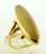 10 karat yellow gold moonstone ring weighing 4.6 grams. Finger size 4.25