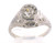 18 karat white gold antique filligree engagement ring weighing 3.2 grams, Finger size 7.75, Diamond is an OEC .47ct K, SI2