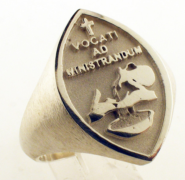 Large adjutant ring. 24x16mm, weighs 16.0 grams in sterling silver. Gospel According to Ellis Collection