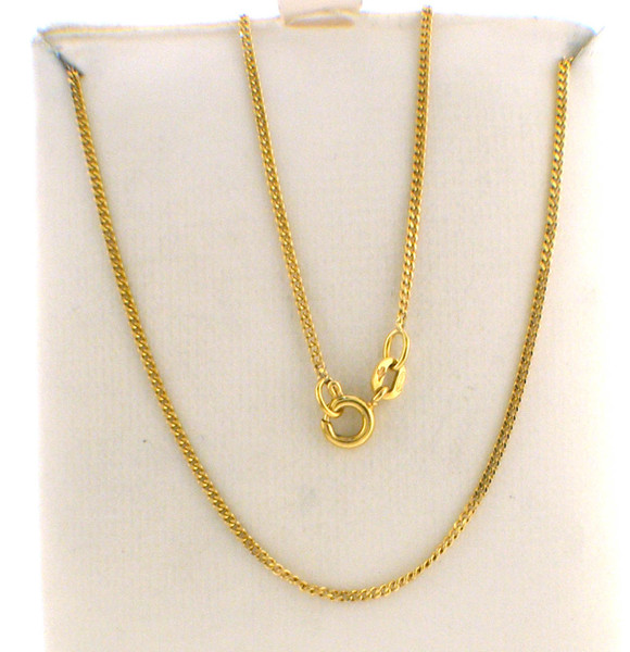 18 karat yellow gold 24" curb necklace weighing 4.7 grams