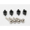 Traxxas Pivot Balls w/Pivot Ball Caps (4) (TRA7033)