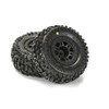 Pro-Line Badlands SC 2.2"/3.0" M2 (Medium) Tires Mounted for Slash 2wd Rear & Slash 4x4 Front or Rear, Mounted on Split Six Black Wheels