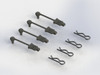 ARRMA BODY CLIP RETAINERS 1/8 SCALE (BLACK, 4PCS) (AR390178)