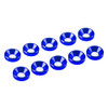 Ultimate Racing 4mm Aluminum Countersunk Washers (10) (Blue)