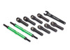 Traxxas Toe links, E-Revo® VXL (TUBES green-anodized, 7075-T6 aluminum, stronger than titanium) (144mm) (2) (TRA8638G)