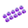 Ultimate Racing 4 MM. Alu. Nylon Nut W/Flange Purple (10 PCS)