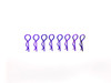 Assault RC Light Weight Bent Body Clips (Purple) (8pk)