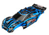 Traxxas Body, Rustler® 4X4, Blue/ window, grille, lights decal sheet
