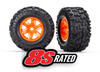 Traxxas X-Maxx Assembled and Glued Maxx AT 8.0x4.0" Tires, 8s rated (Orange) (TRA7772T)
