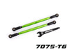 Traxxas Toe links, front (TUBES green-anodized, 7075-T6 aluminum)