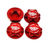 RC-Project 17mm Aluminum Serrated Fine Thread Wheel Nuts (4) (Red)