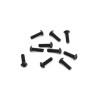 Tekno RC M3x10mm Button Head Screws (black, 10pcs)