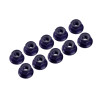 Ultimate Racing 3mm Aluminum Nylock Nut With Flange (Black) (10pcs)