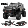 INJORA CNC Aluminum Front Rear Bumpers V2 for 1/18 TRX4M Bronco (4M-43)