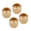INJORA 4PCS 7mm Brass Wheel Hex Hub Extenders for 1/18 TRX4M Upgrade (4M-02)