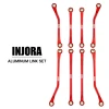 INJORA Aluminum High Clearance Chassis Links Set for 1/18 TRX4M Defender/Bronco (Red)