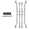 INJORA Aluminum High Clearance Chassis Links Set for 1/18 TRX4M Defender/Bronco (Grey)