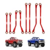 INJORA CNC Aluminum High Clearance Links Set for 1/18 TRX4M High Trail K10/F150 (Red)