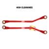 INJORA CNC Aluminum High Clearance Links Set for 1/18 TRX4M High Trail K10/F150 (Red)