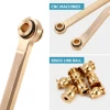 INJORA Brass High Clearance Links Set for 1/18 TRX4M Defender/Bronco (Gold)