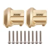 INJORA 2PCS 11g/pcs Brass Diff Covers for 1/18 TRX4M Front Rear Axles (Gold)