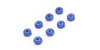 Kyosho M2 Alu. Nylon Color Nut 8pcs (Blue)