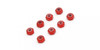 Kyosho M2 Alu. Nylon Color Nut 8pcs (Red)