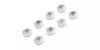 Kyosho M2 Alu. Nylon Color Nut 8pcs (Silver)